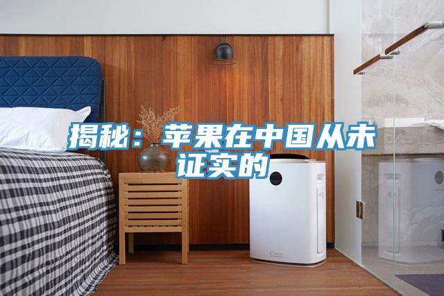 揭秘：蘋果在中國從未證實的