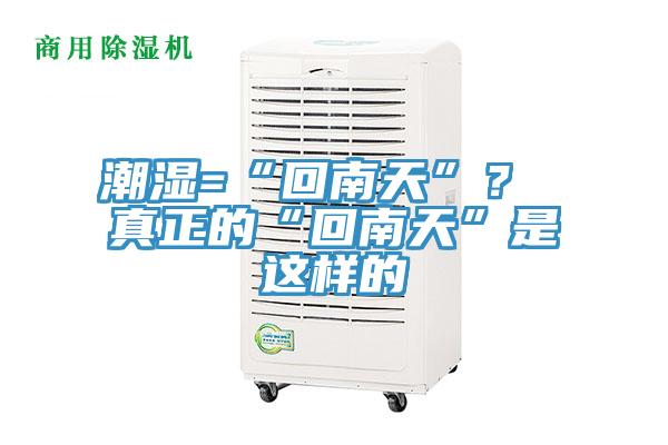 潮濕=“回南天”？ 真正的“回南天”是這樣的