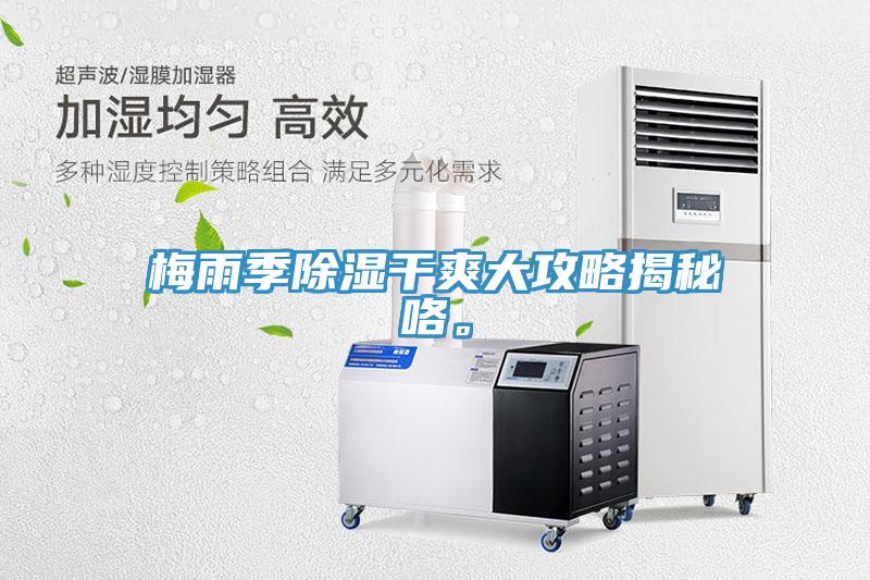 梅雨季除濕幹爽大攻略揭秘咯。