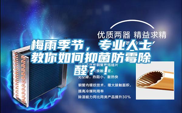 梅雨季節,專業人士教你如何抑菌防黴除醛?!