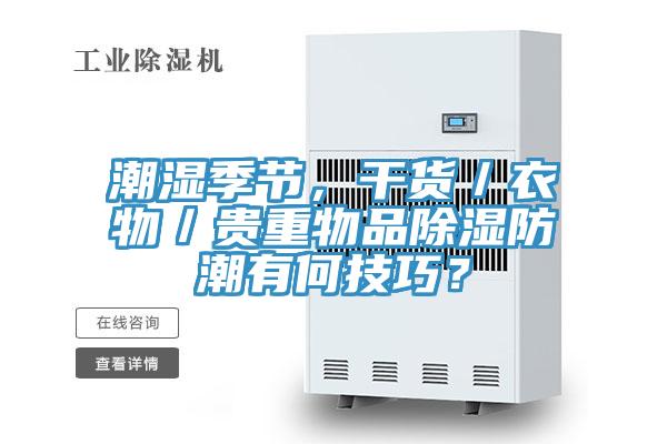 潮濕季節，幹貨／衣物／貴重物品除濕防潮有何技巧？