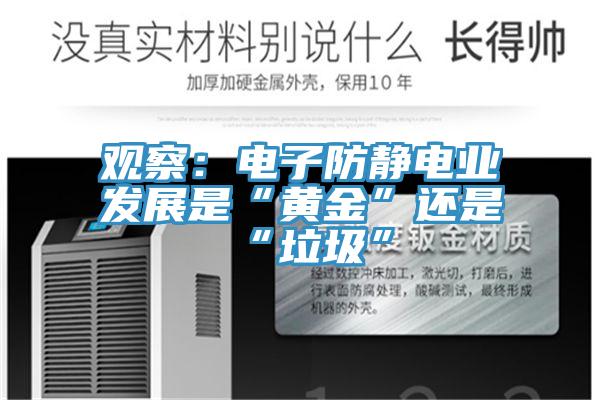 觀察：電子防靜電業發展是“黃金”還是“垃圾”