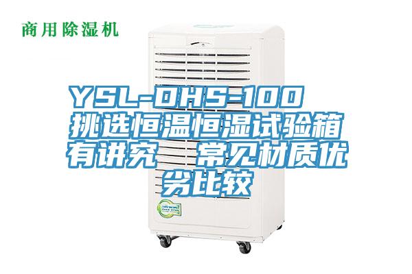 YSL-DHS-100 挑選恒溫恒濕試驗箱有講究 常見材質優劣比較
