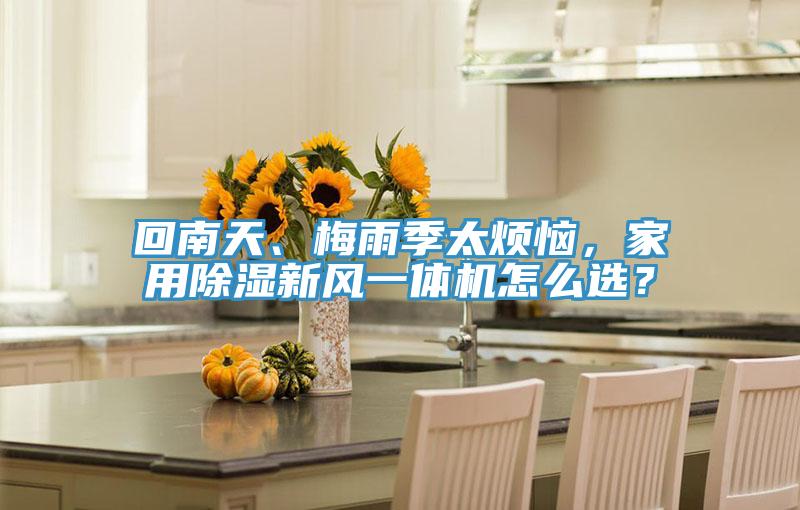 回南天、梅雨季太煩惱，家用除濕新風一體機怎麽選？