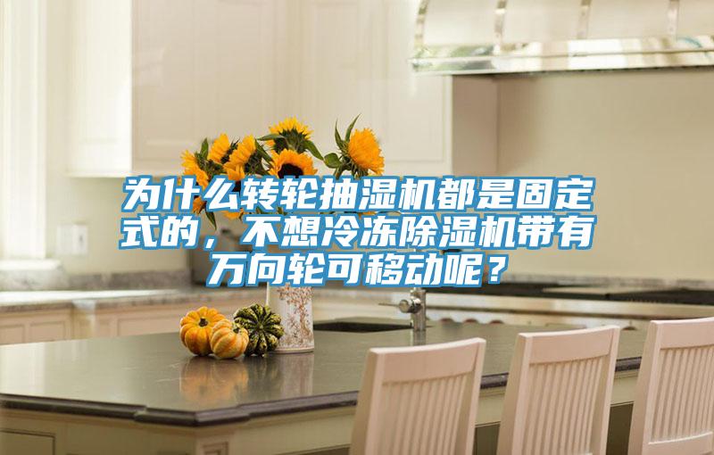 為什麽轉輪抽濕機都是固定式的,不想冷凍好色先生在线播放帶有萬向輪可移動呢?