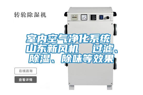 室內空氣淨化係統 山東新風機 過濾、除濕、除味等效果