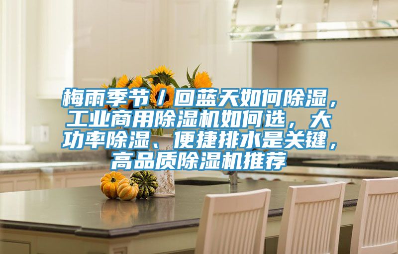 梅雨季節／回藍天如何除濕，工業商用好色先生在线播放如何選，大功率除濕、便捷排水是關鍵，高品質好色先生在线播放推薦
