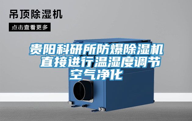 貴陽科研所防爆好色先生在线播放 直接進行溫濕度調節空氣淨化