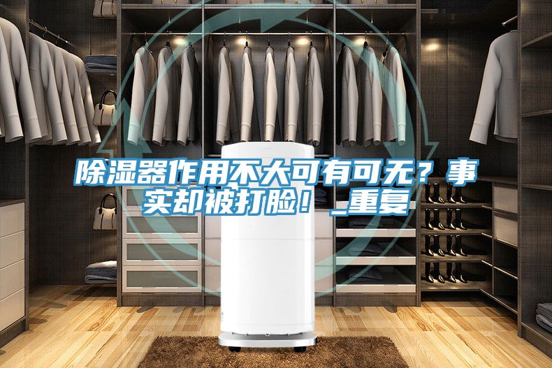 除濕器作用不大可有可無?事實卻被打臉!_重複